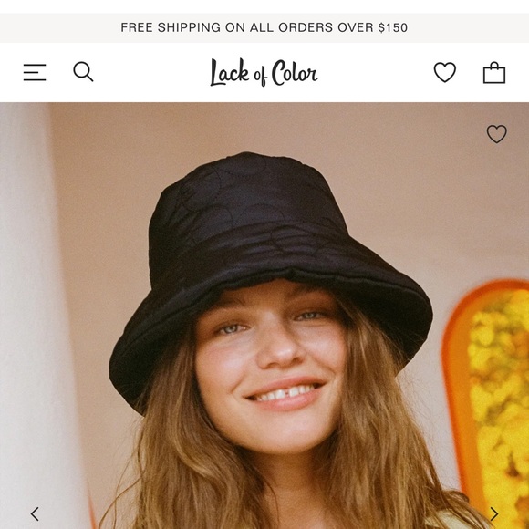 Lack Of Color Black Quilted Puffer bucket hat size s/m - Picture 5 of 9